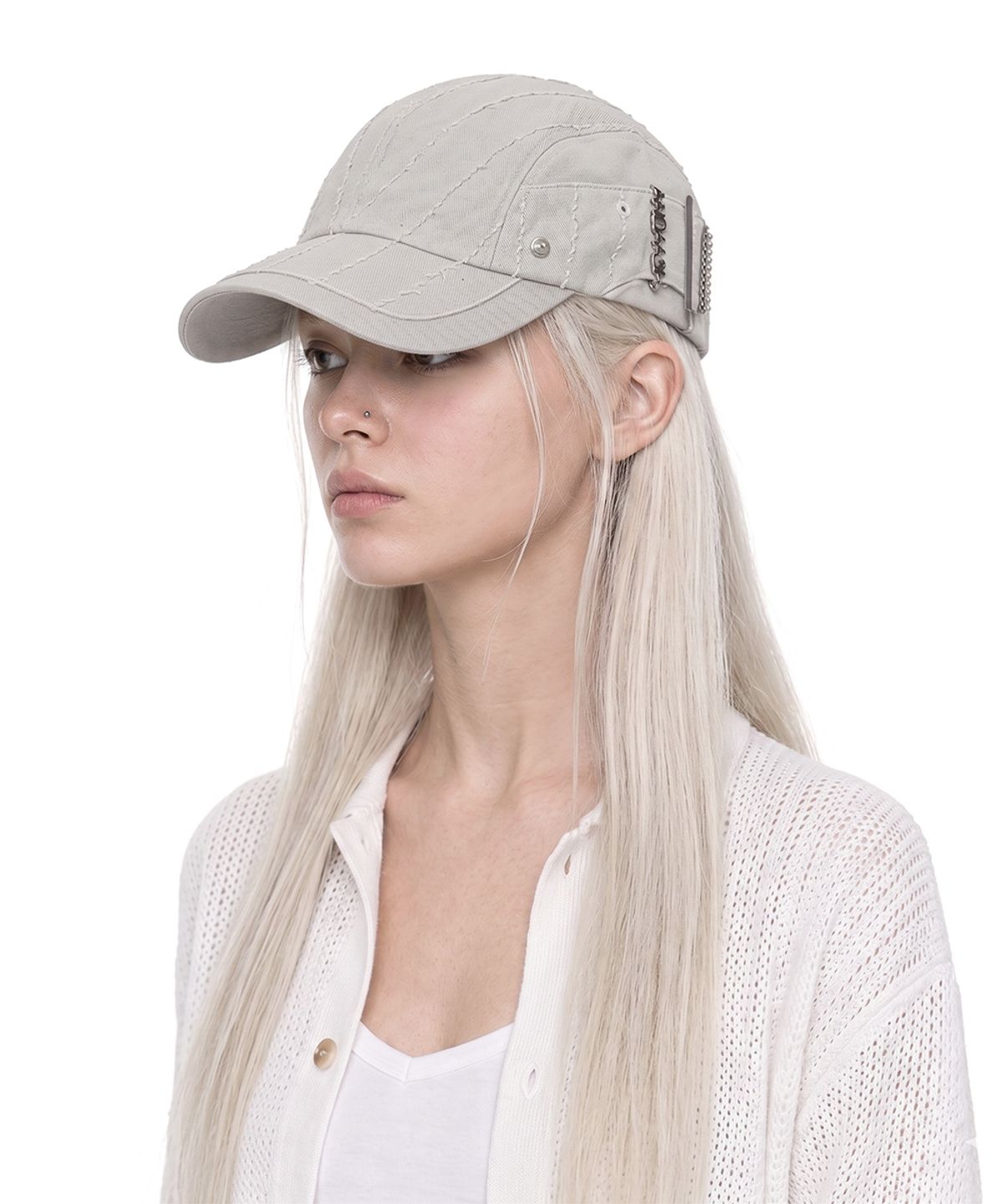 앤어애쉬(ANDAASH) Trimmed line cap GREY