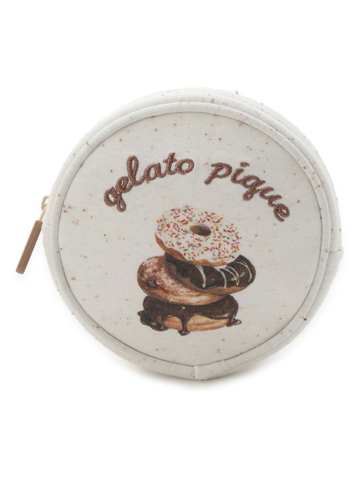젤라또 피케(GELATO PIQUE) 하이 칼로리 원포인트 패턴 라운드 파우치 PWGB244703