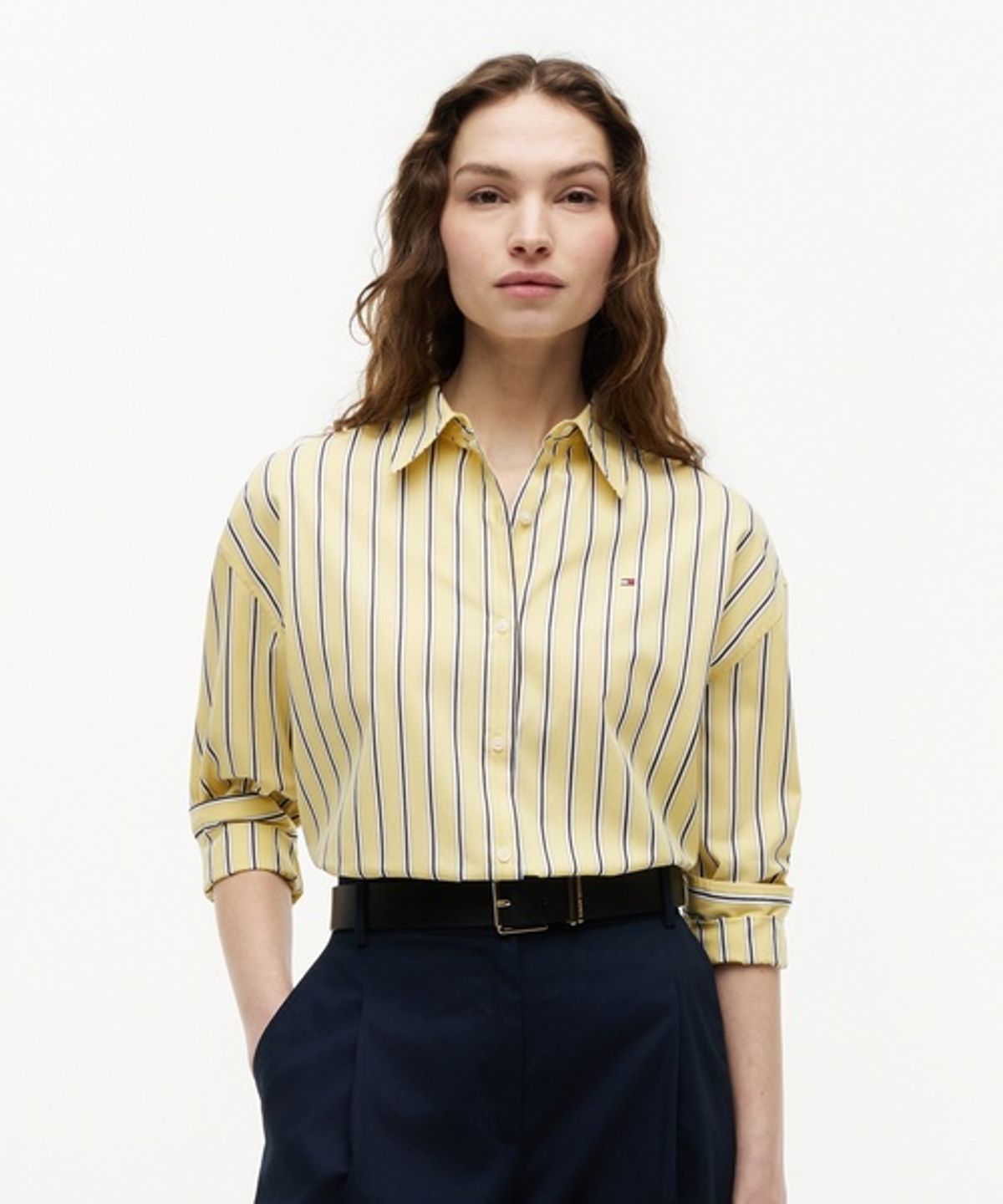 타미힐피거(TOMMY HILFIGER) 썸머 포플린 박시 셔츠 (T22G6WSH020WT10FR)
