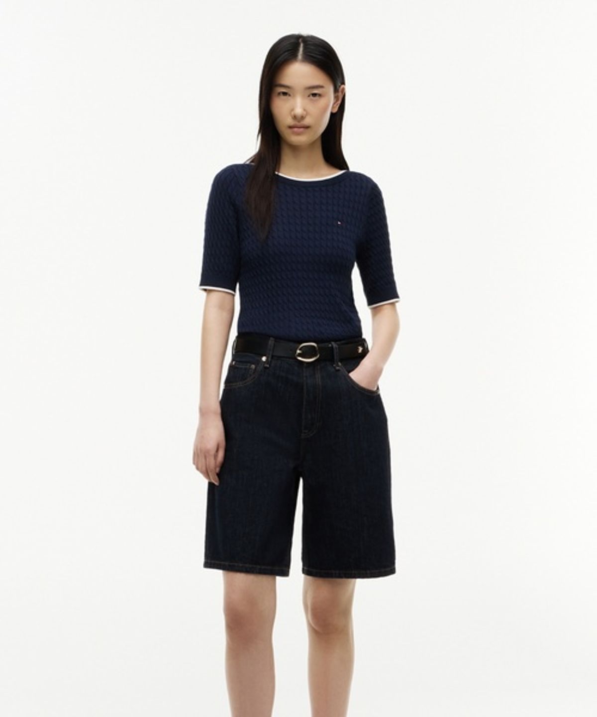 타미힐피거(TOMMY HILFIGER) 캐주얼 버뮤다 쇼츠 (T22G6NPQ010WT11AP)
