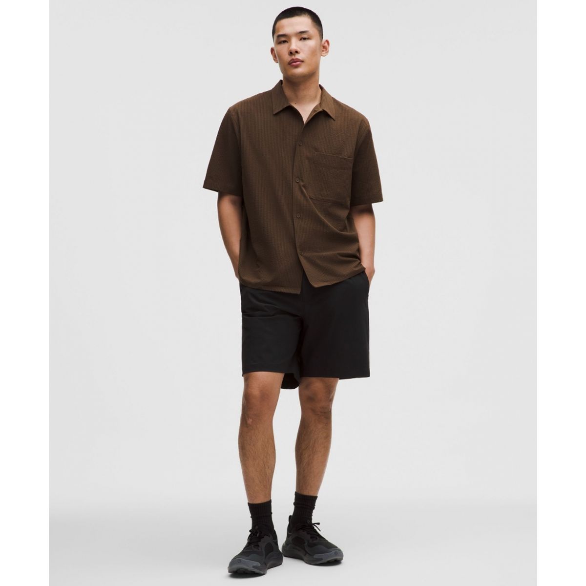 룰루레몬(LULULEMON) Zero Tucks 릴랙스 핏 쇼츠 8inch  BLK