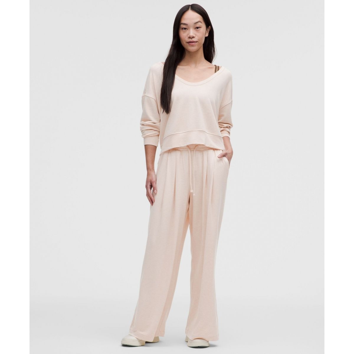 룰루레몬(LULULEMON) 비캄 하이라이즈 플리티드 엑스트라 와이드 레그 팬츠 *아시아 핏