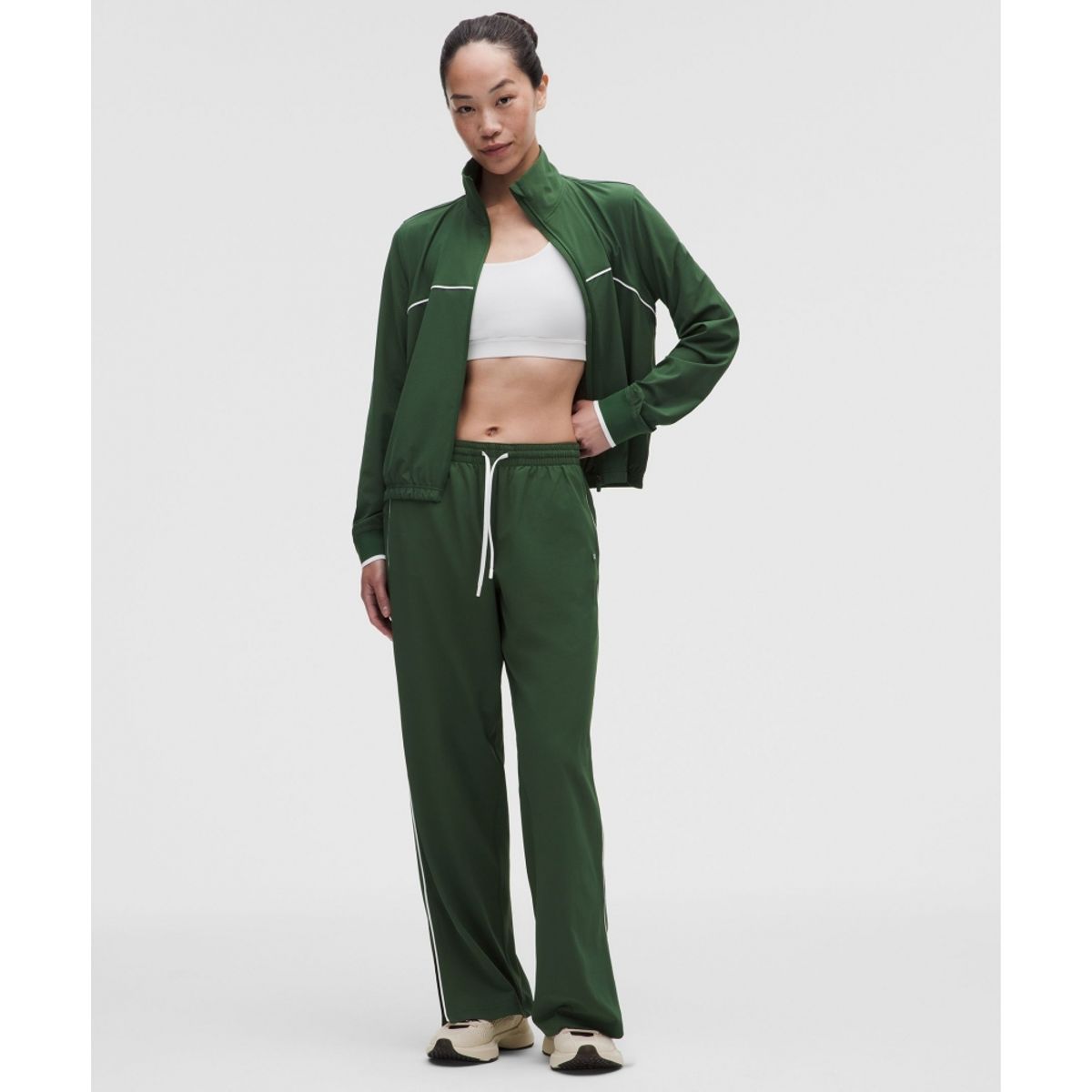룰루레몬(LULULEMON) 코트 라이벌 와이드 레그 트랙 팬츠 *아시아 핏  IVYG WHT