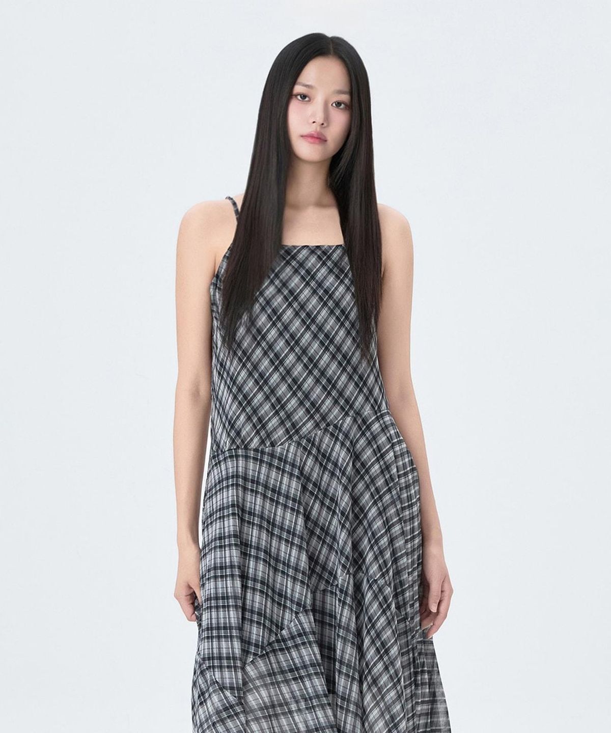 미쏘(MIXXO) 체크 롱 원피스_MIWOWG61QG