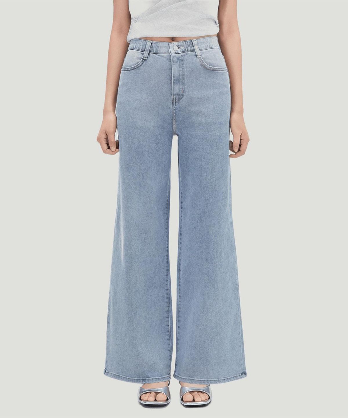 미쏘(MIXXO) 밴딩 와이드핏 데님_MIWTJG82AS