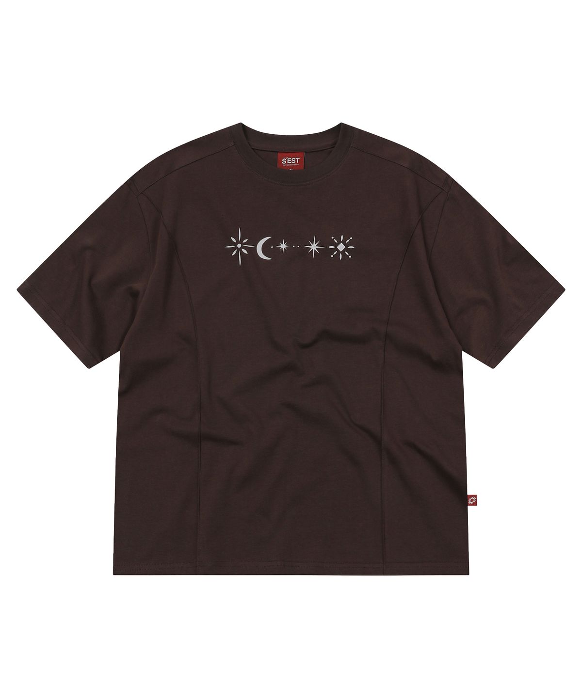 에스이에스티(S'EST) Starline Cut-out T-shirts Brown