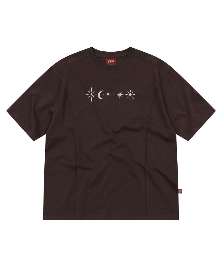 Starline Cut-out T-shirts Brown