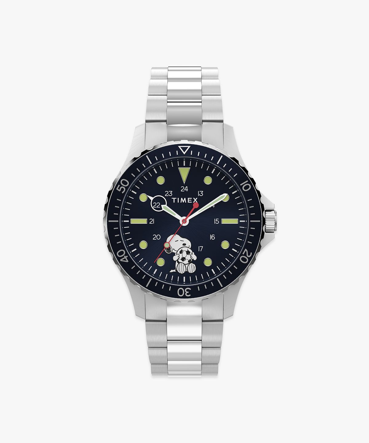 타이맥스(TIMEX) 타이맥스 x 피너츠 네비 사커 블루다이얼 메탈시계 41mm