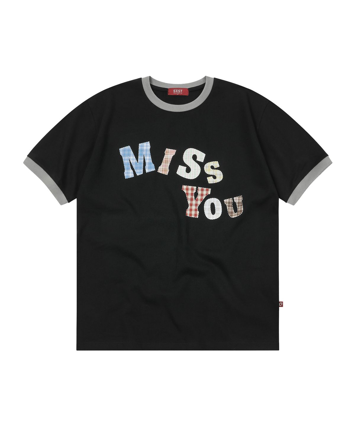 에스이에스티(S'EST) Miss You Ringer T-shirts Black