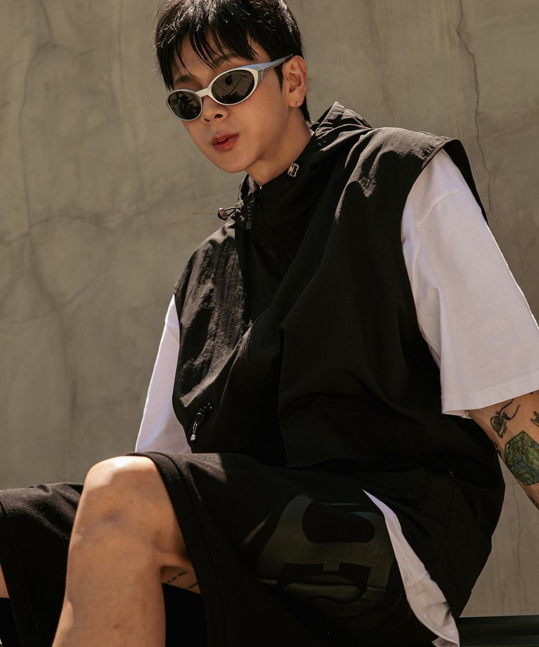 BC 나일론 후드 유틸리티 베스트 (BLACK)
