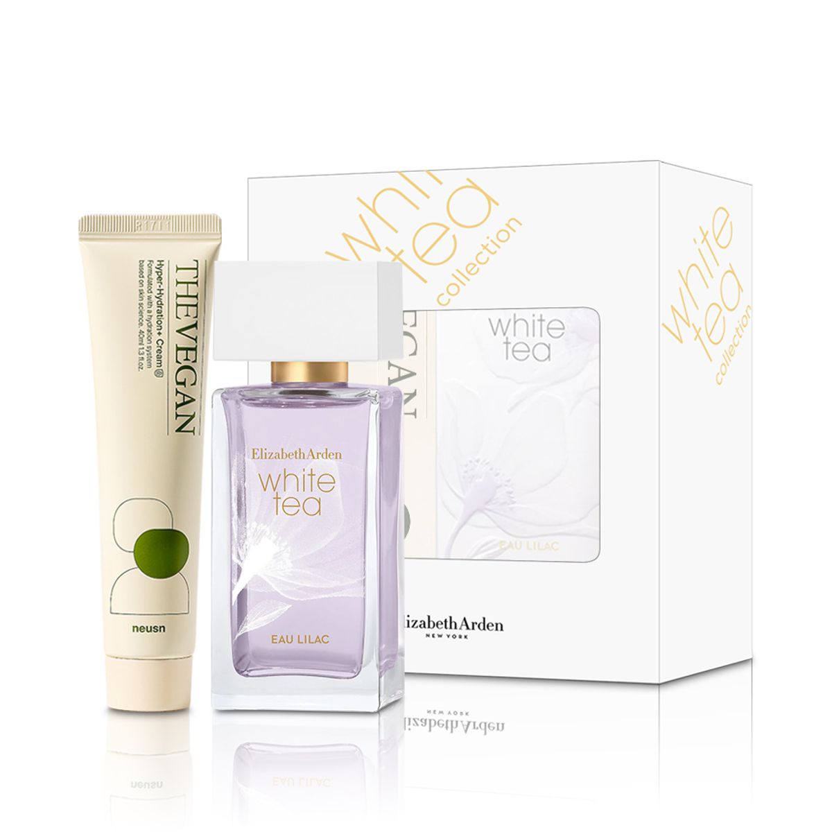 엘리자베스아덴(ELIZABETH ARDEN) 엘리자베스아덴 화이트티 오 라일락 EDT 50ml+느슨 더비건 초보습 크림 40ml 2종 세트