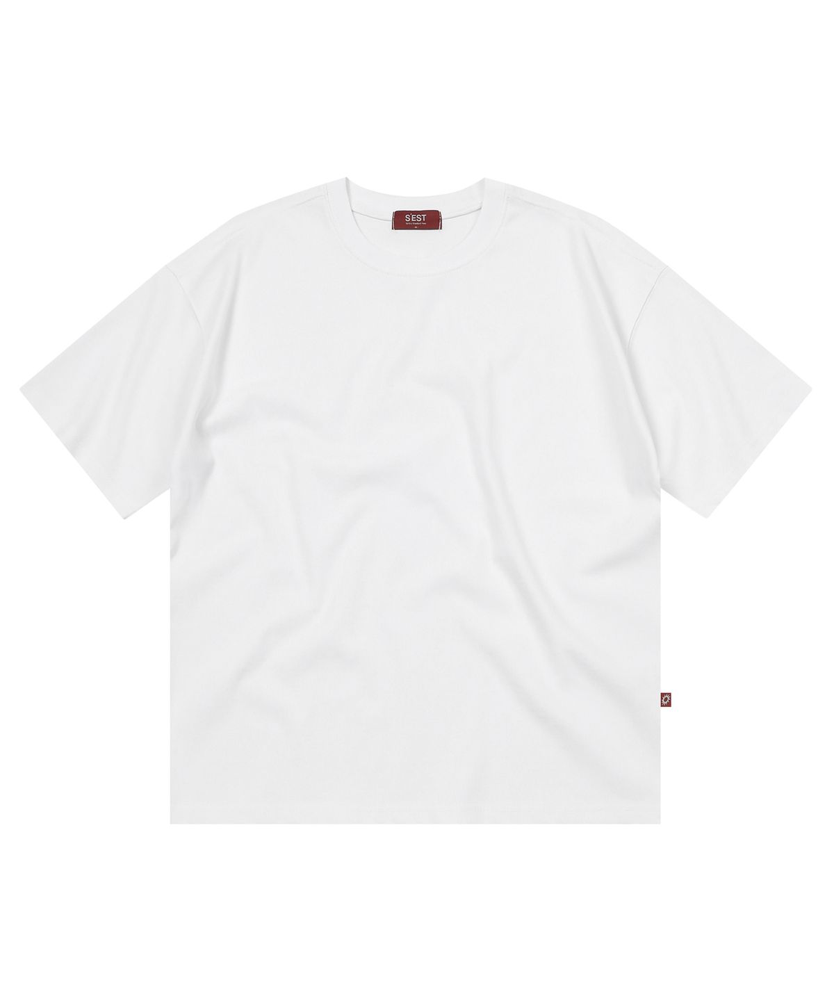 에스이에스티(S'EST) Bio Washing Crop T-shirts White