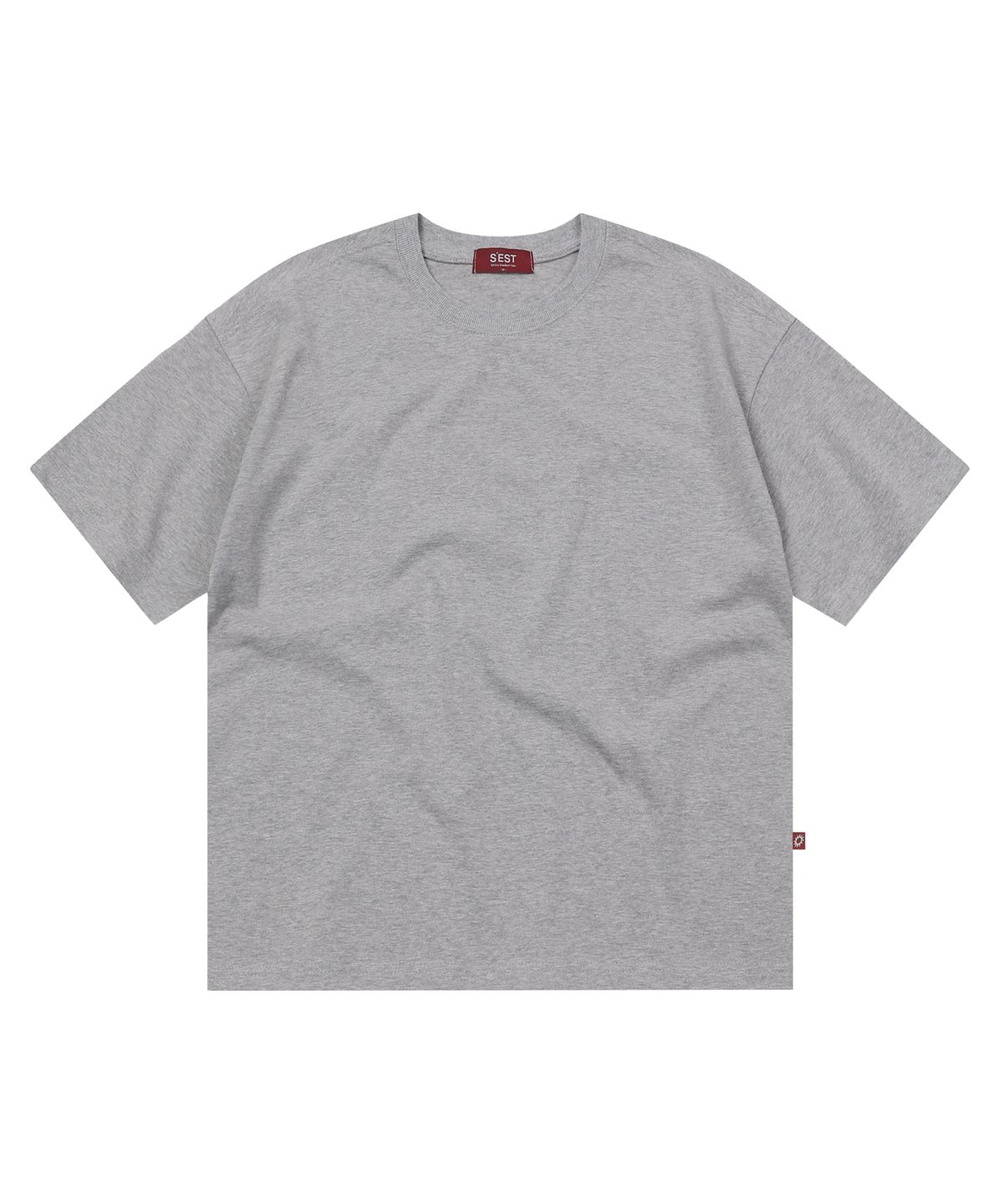 에스이에스티(S'EST) Bio Washing Crop T-shirts Gray