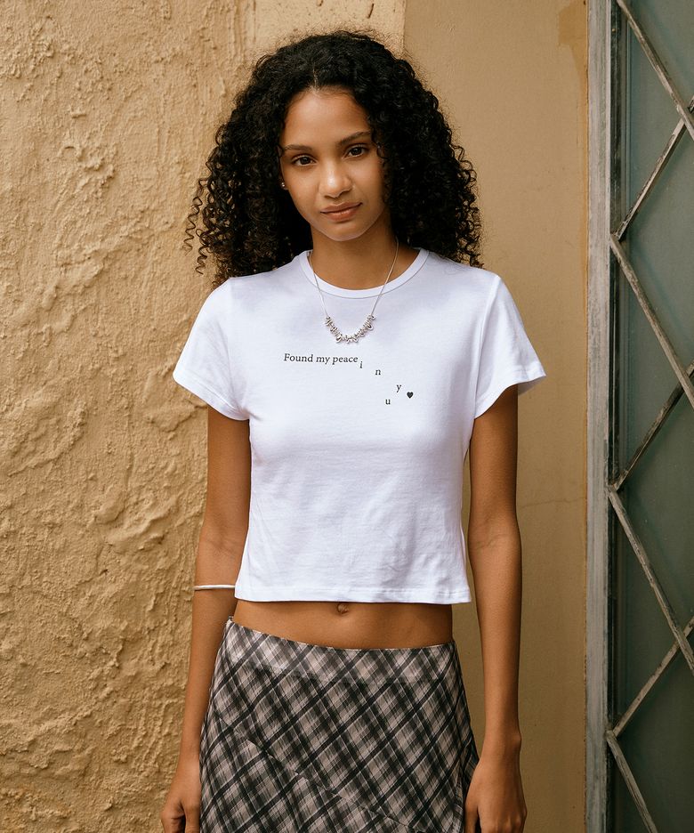 Found My Peace Slim Fit T-Shirt (Ivory)