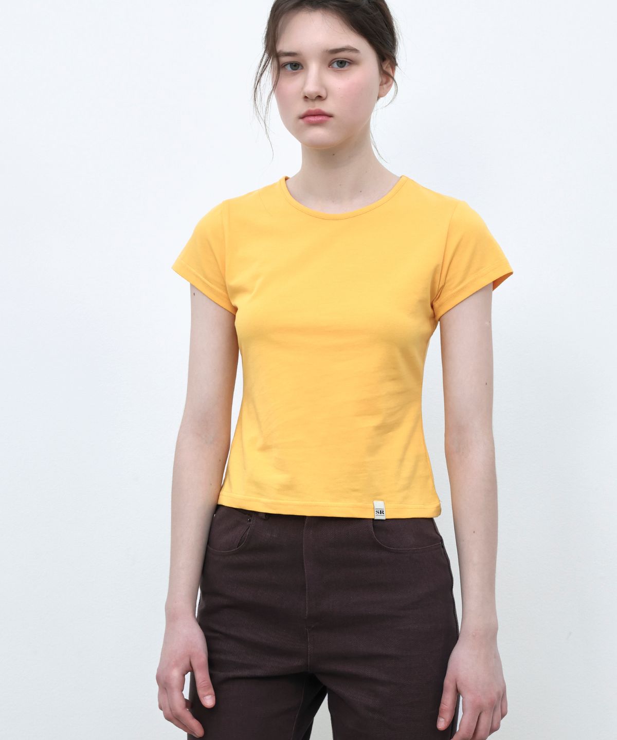 쏘이르(SO IR) CROP T-SHIRT - YELLOW