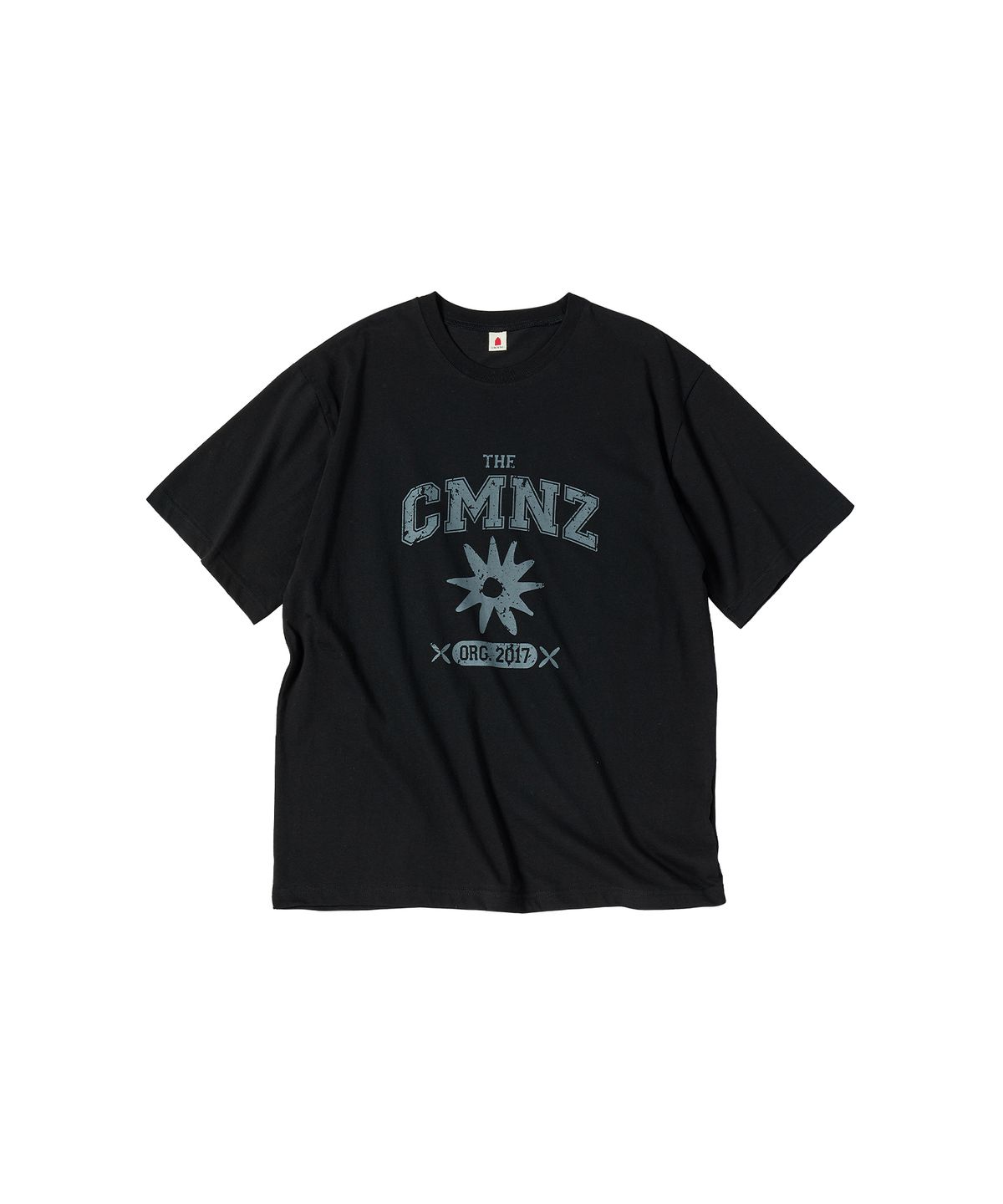 꼬모니노즈(COMONINOZ) DISTRESSED LOGO T-SHIRT [BLACK]
