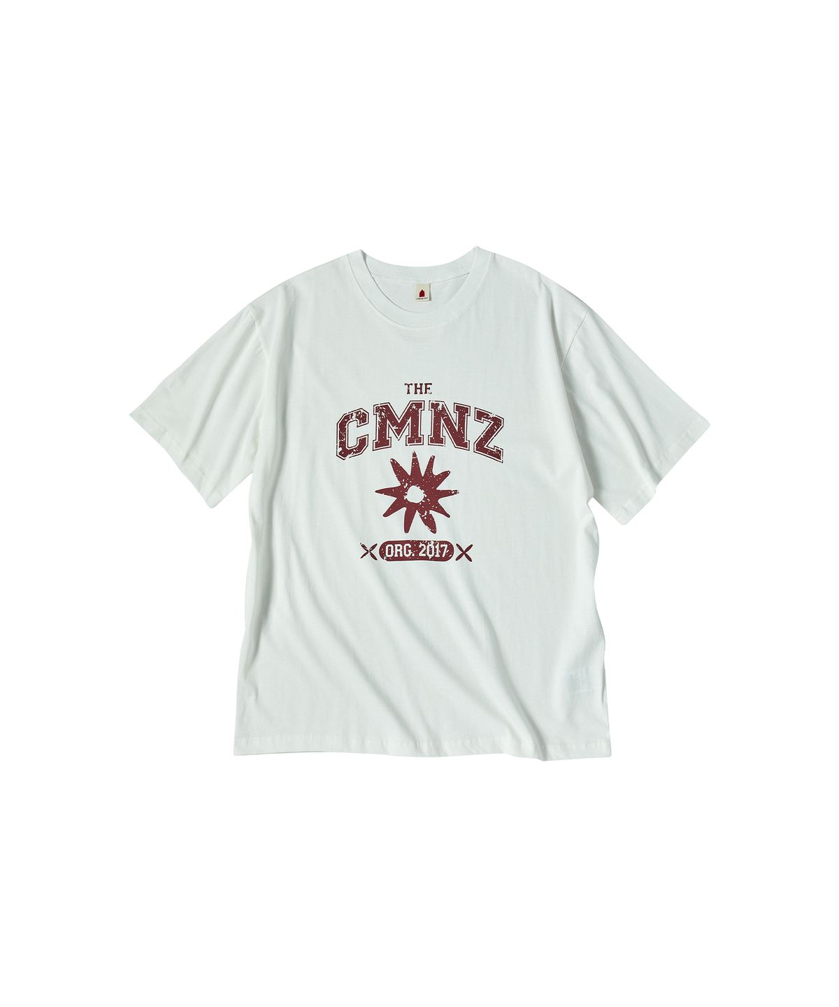꼬모니노즈(COMONINOZ) DISTRESSED LOGO T-SHIRT [WHITE]