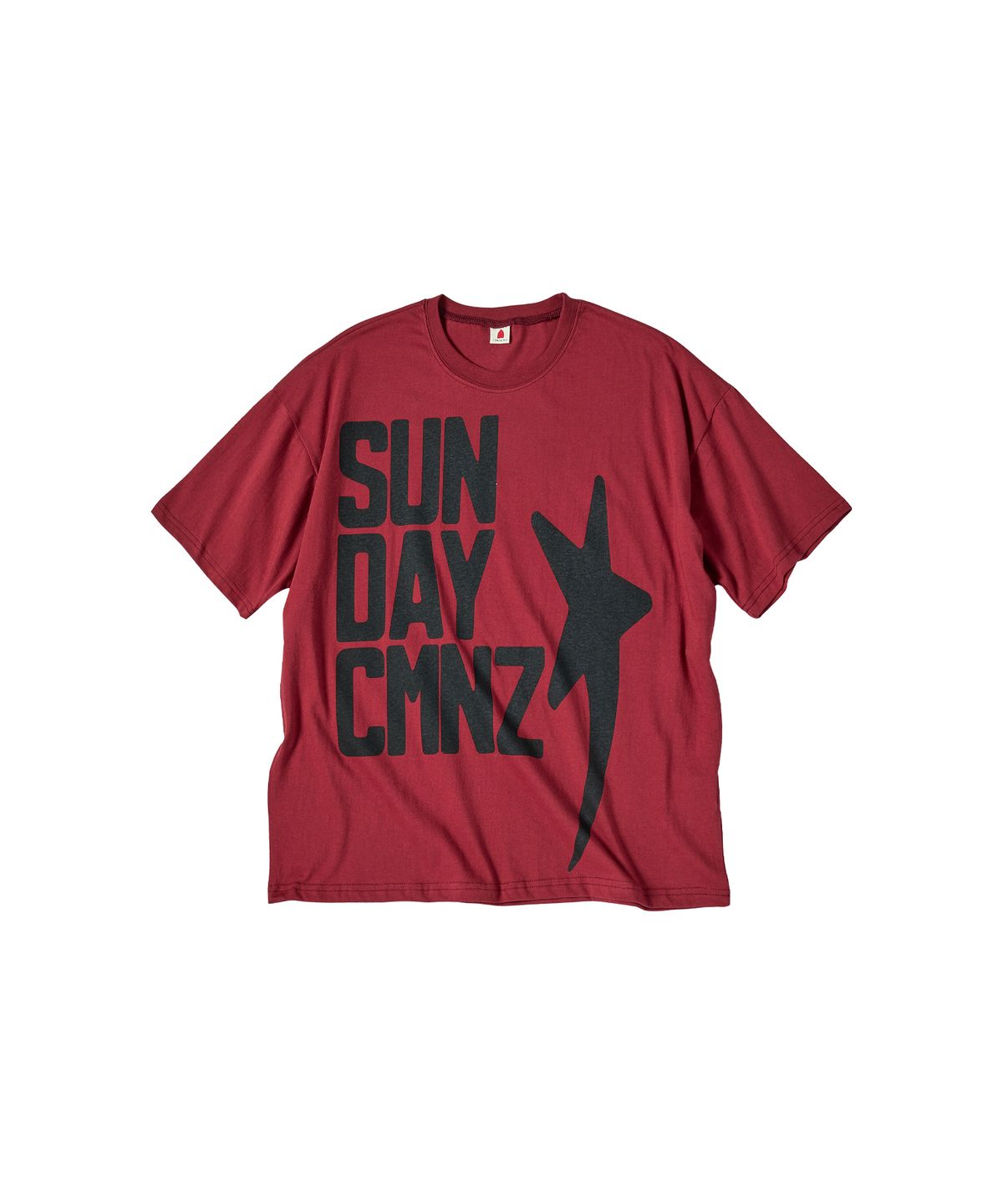 꼬모니노즈(COMONINOZ) SUN DAY CMNZ T-SHIRT [WINE]