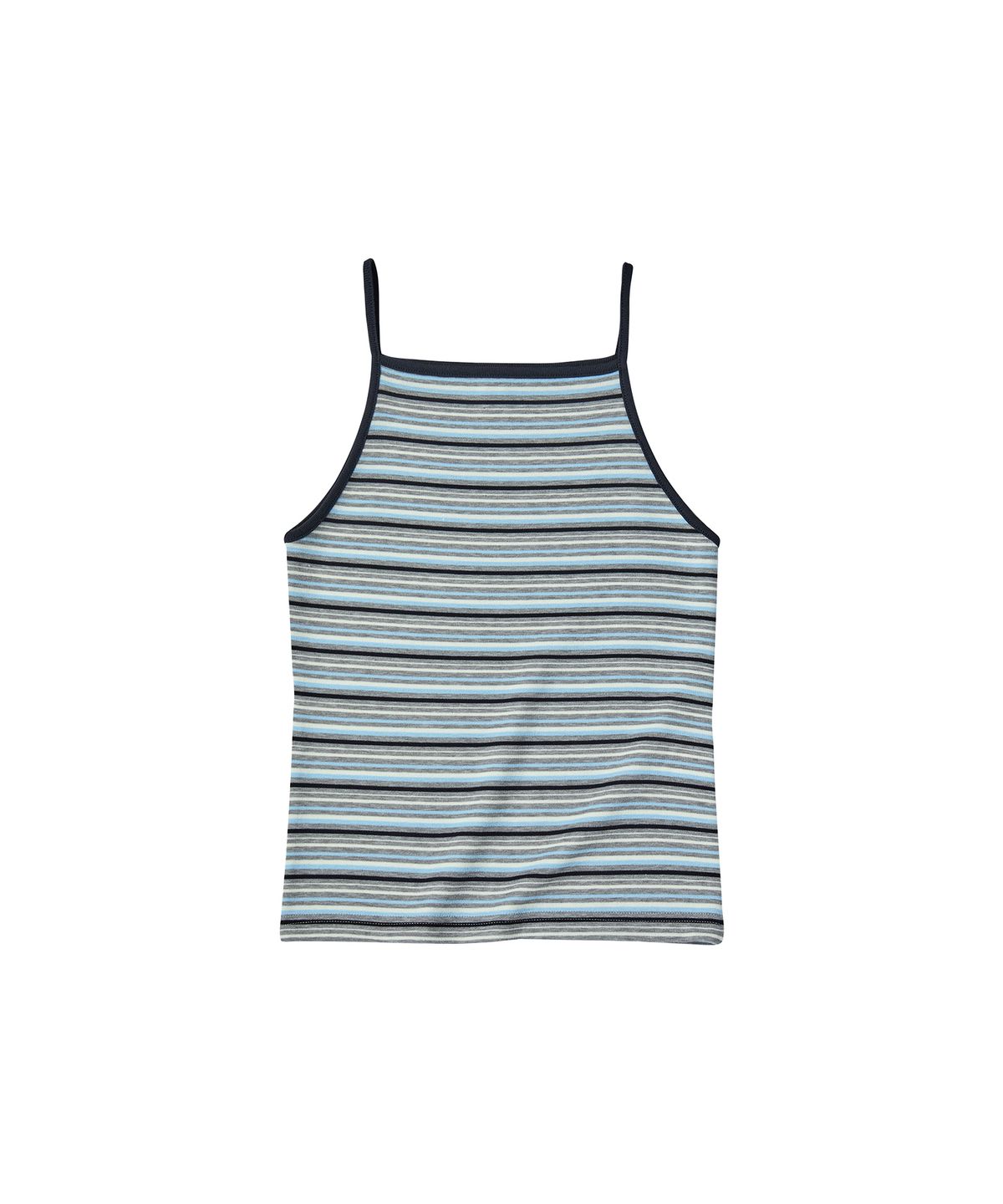 꼬모니노즈(COMONINOZ) W STRIPE CONTRAST SLEEVELESS [GRAY]