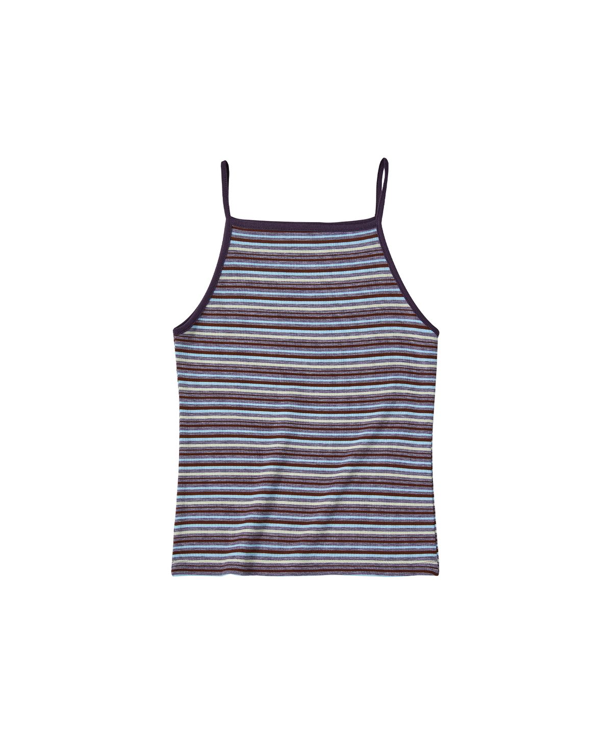꼬모니노즈(COMONINOZ) W STRIPE CONTRAST SLEEVELESS [VIOLET]