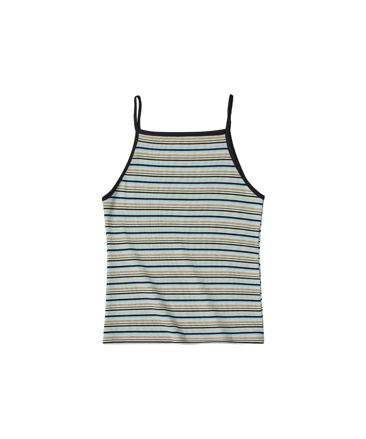 꼬모니노즈(COMONINOZ) W STRIPE CONTRAST SLEEVELESS [IVORY]