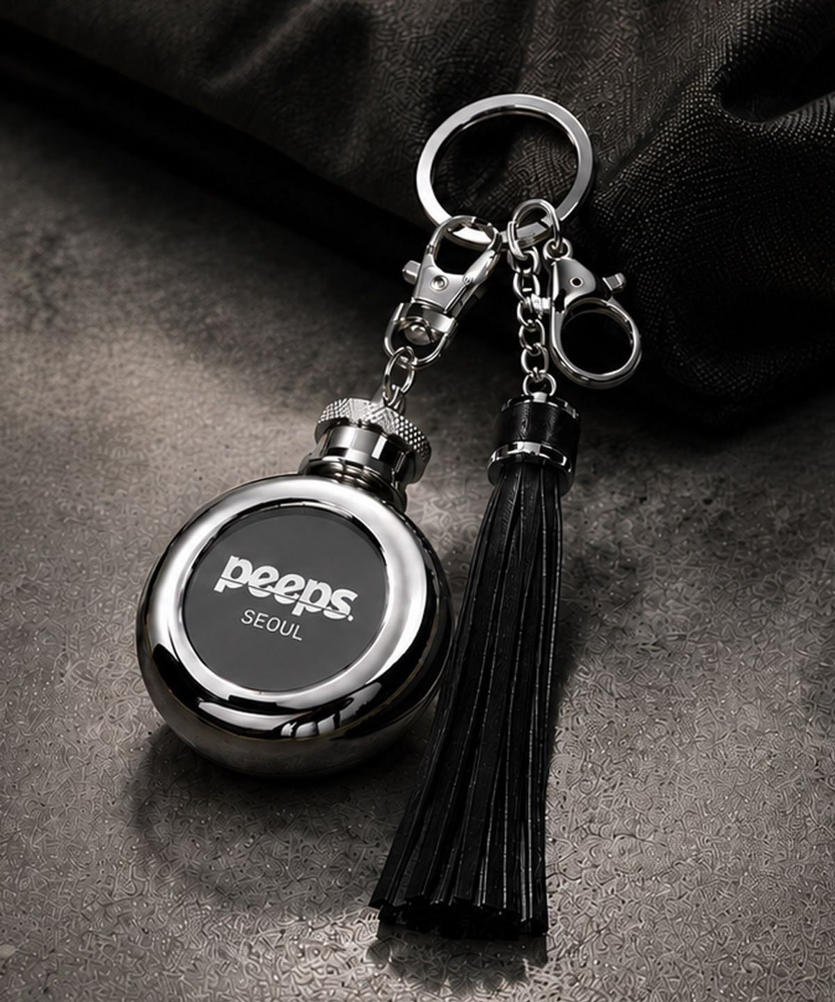 핍스(PEEPS) Pocket Flask Keryring(ROUND)