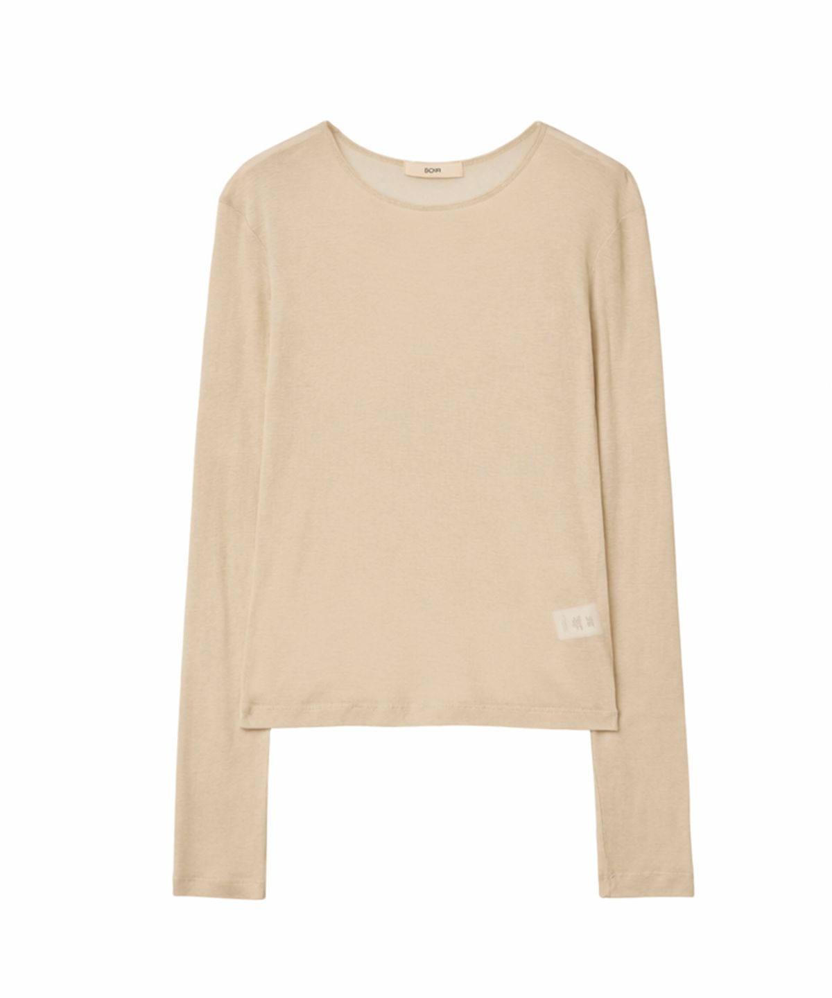 쏘이르(SO IR) LAYERED LONG SLEEVE T-SHIRT - BEIGE