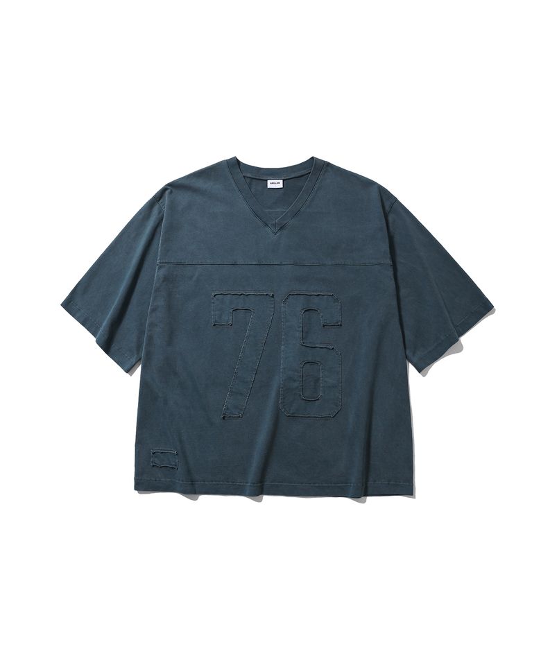 Pigment Rugby Tee - Washed Blue