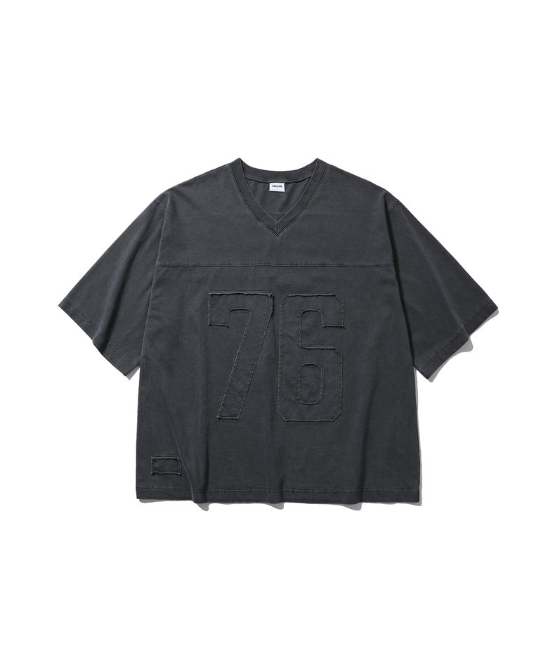 Pigment Rugby Tee - Washed Grey