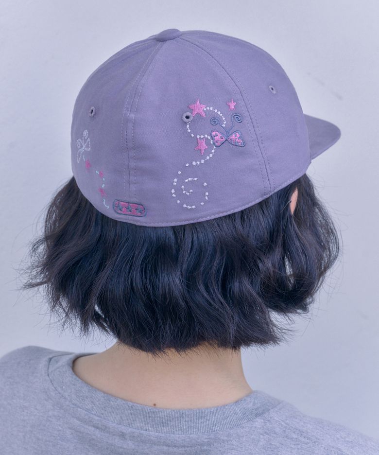Vintage Butterfly Cap 자수 캠프 볼캡 AH702 (퍼플)