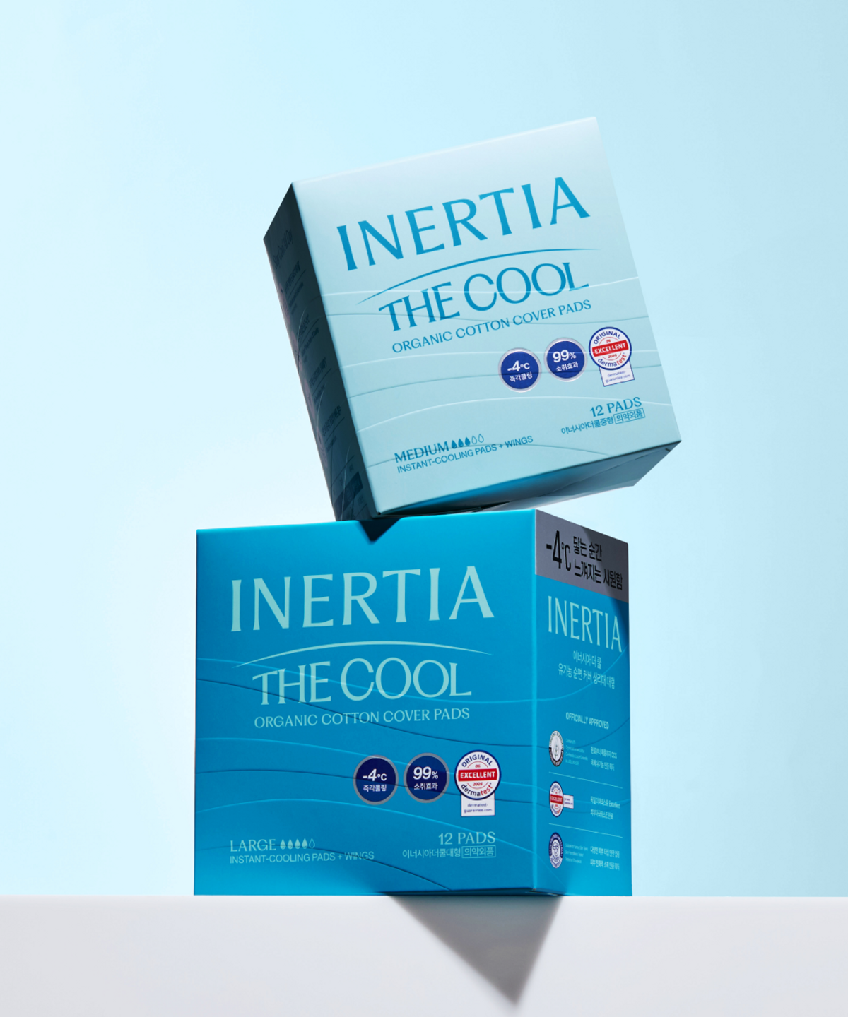 이너시아(INERTIA) 더 쿨 유기농 순면커버 생리대 12P (중/대형)