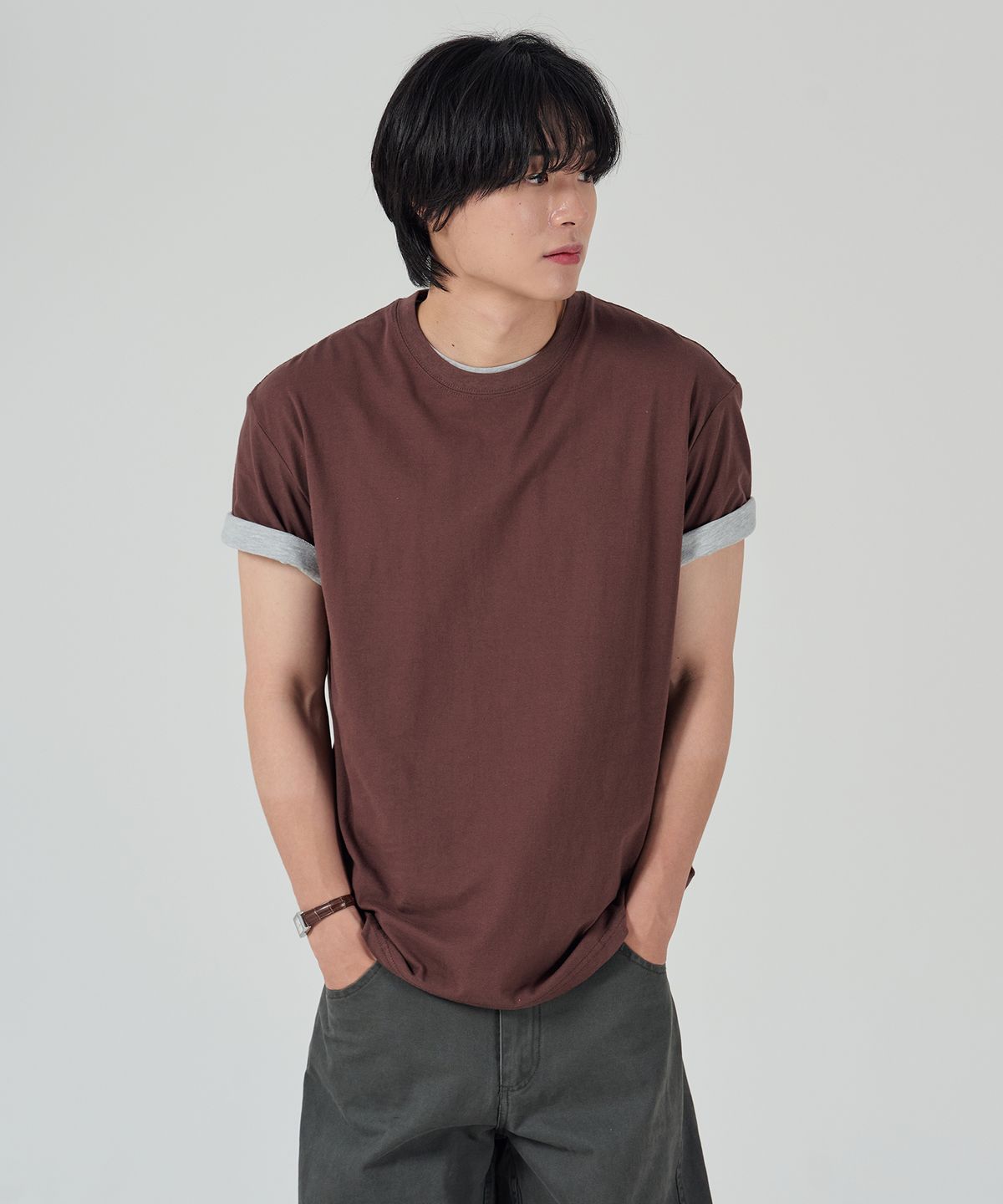 오우사(OWSA) 베이직 무지 반팔 티셔츠 6color