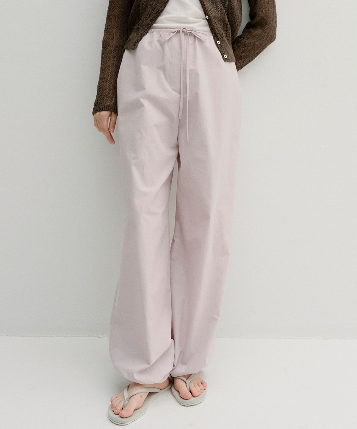 블랭크03(BLANK03) cotton banding harem pants (lavender pink)