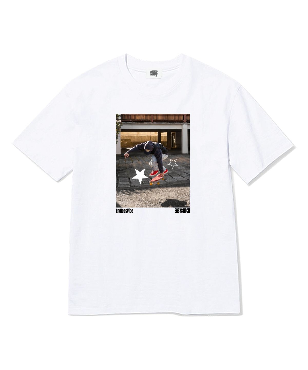 이지스티치(EASY STITCH) 보드보이 반팔티셔츠 화이트
