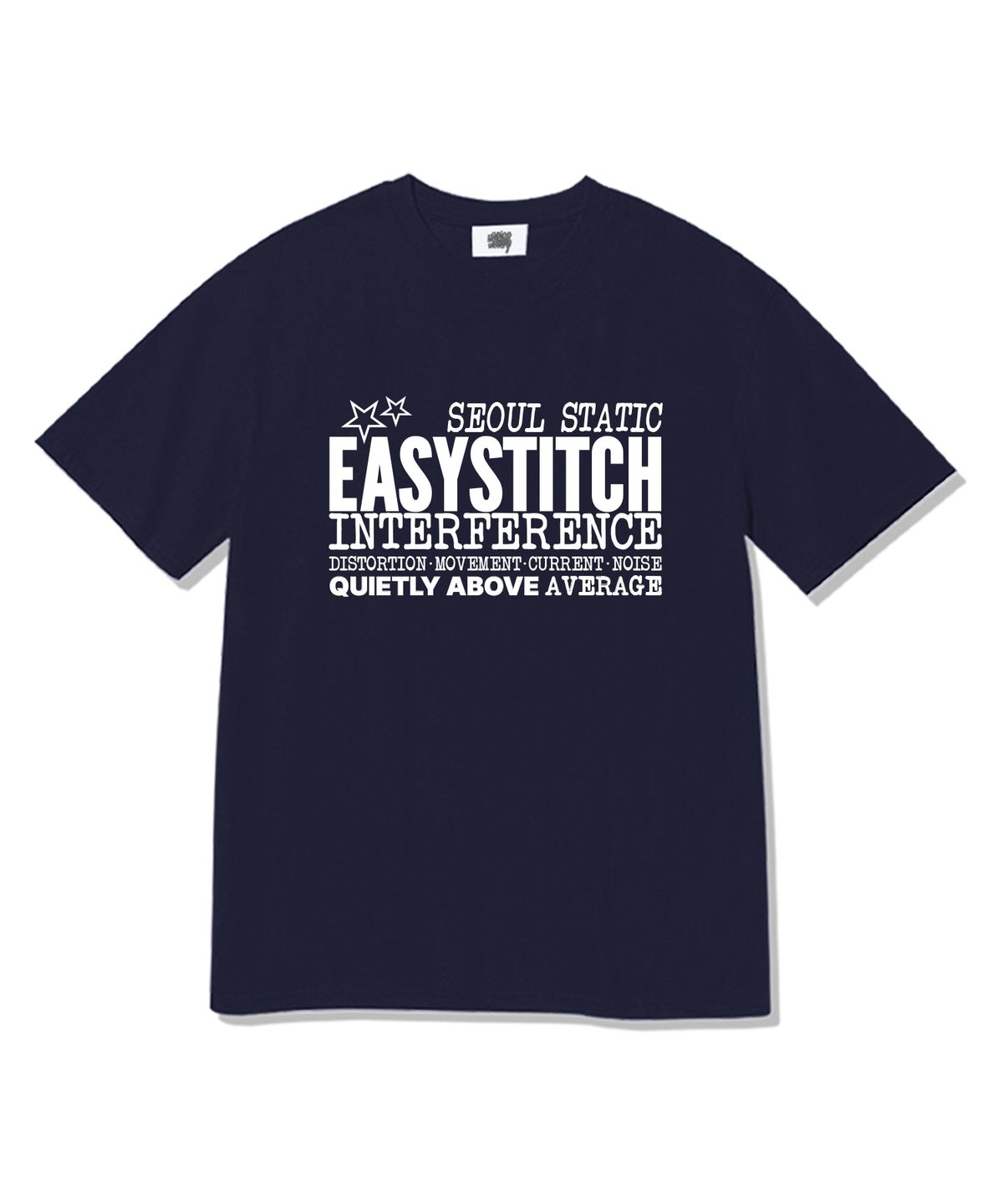 이지스티치(EASY STITCH) 인터퍼런스 반팔티셔츠 네이비