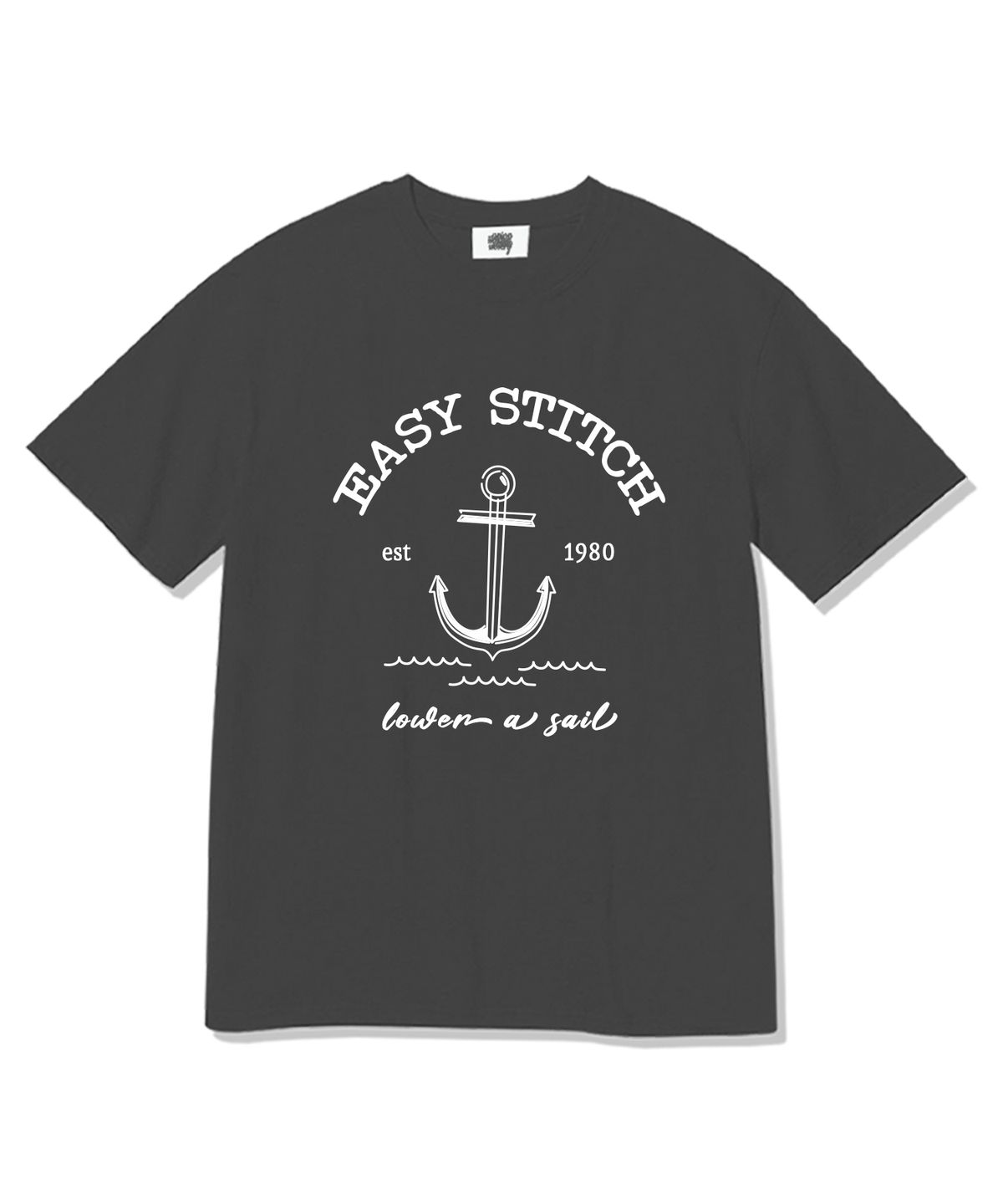 이지스티치(EASY STITCH) 엔커 반팔티셔츠 다크그레이