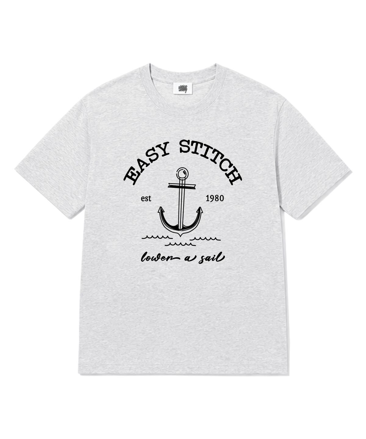 이지스티치(EASY STITCH) 엔커 반팔티셔츠 라이트그레이