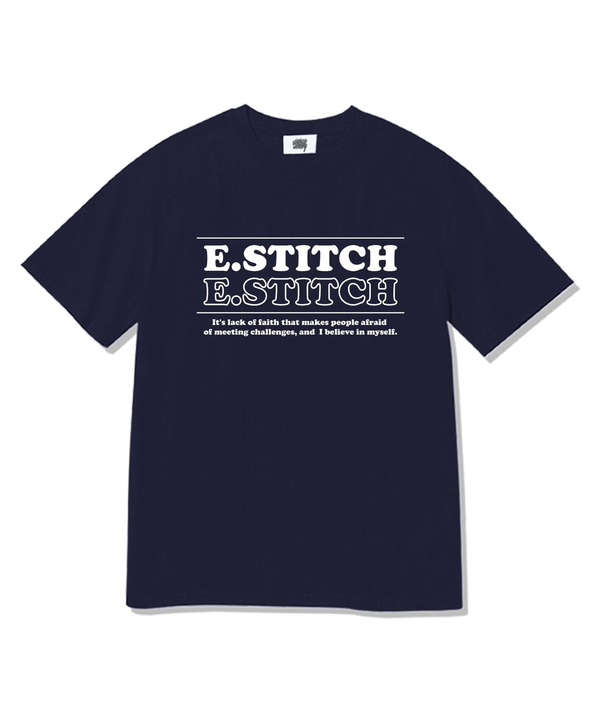 이지스티치(EASY STITCH) 투스티치 바이브 반팔티셔츠 네이비