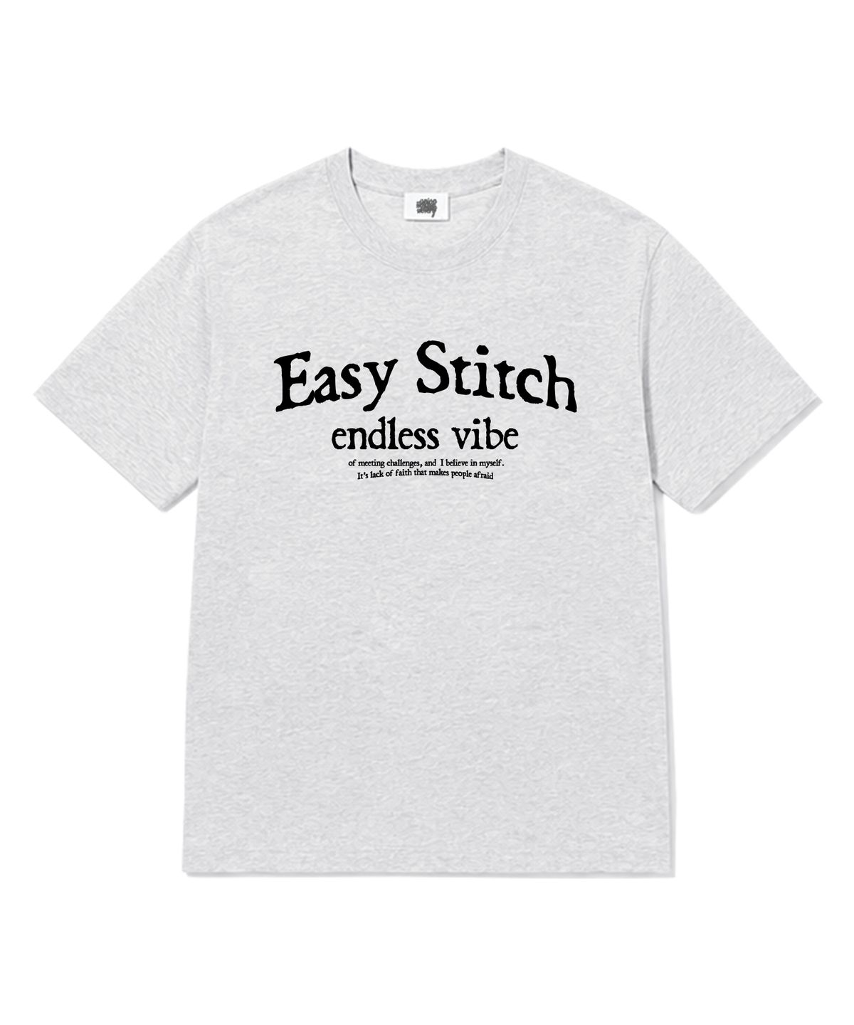 이지스티치(EASY STITCH) ESTC라인 바이브  반팔티셔츠 라이트그레이
