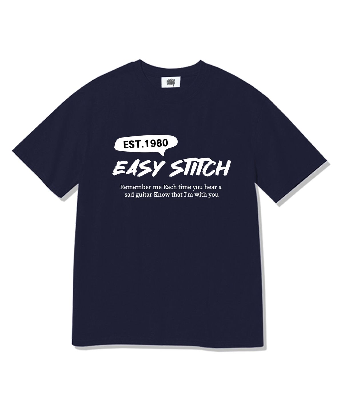 이지스티치(EASY STITCH) 1980써클로고 바이브  반팔티셔츠 네이비