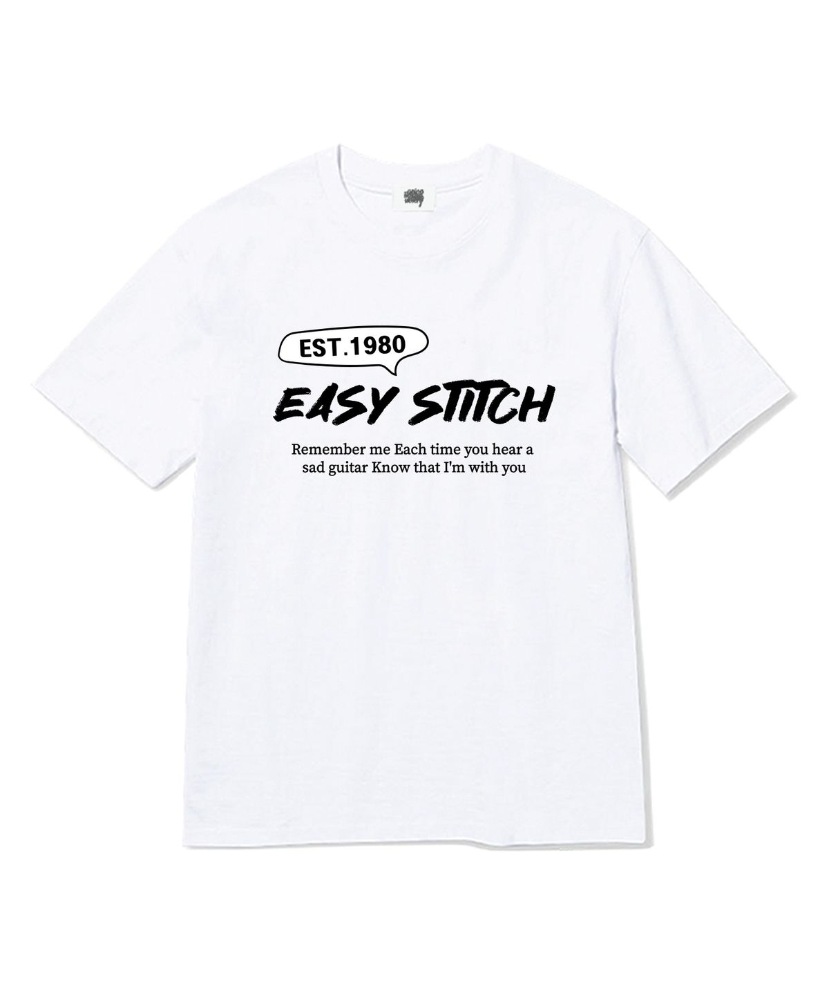 이지스티치(EASY STITCH) 1980써클로고 바이브  반팔티셔츠 화이트