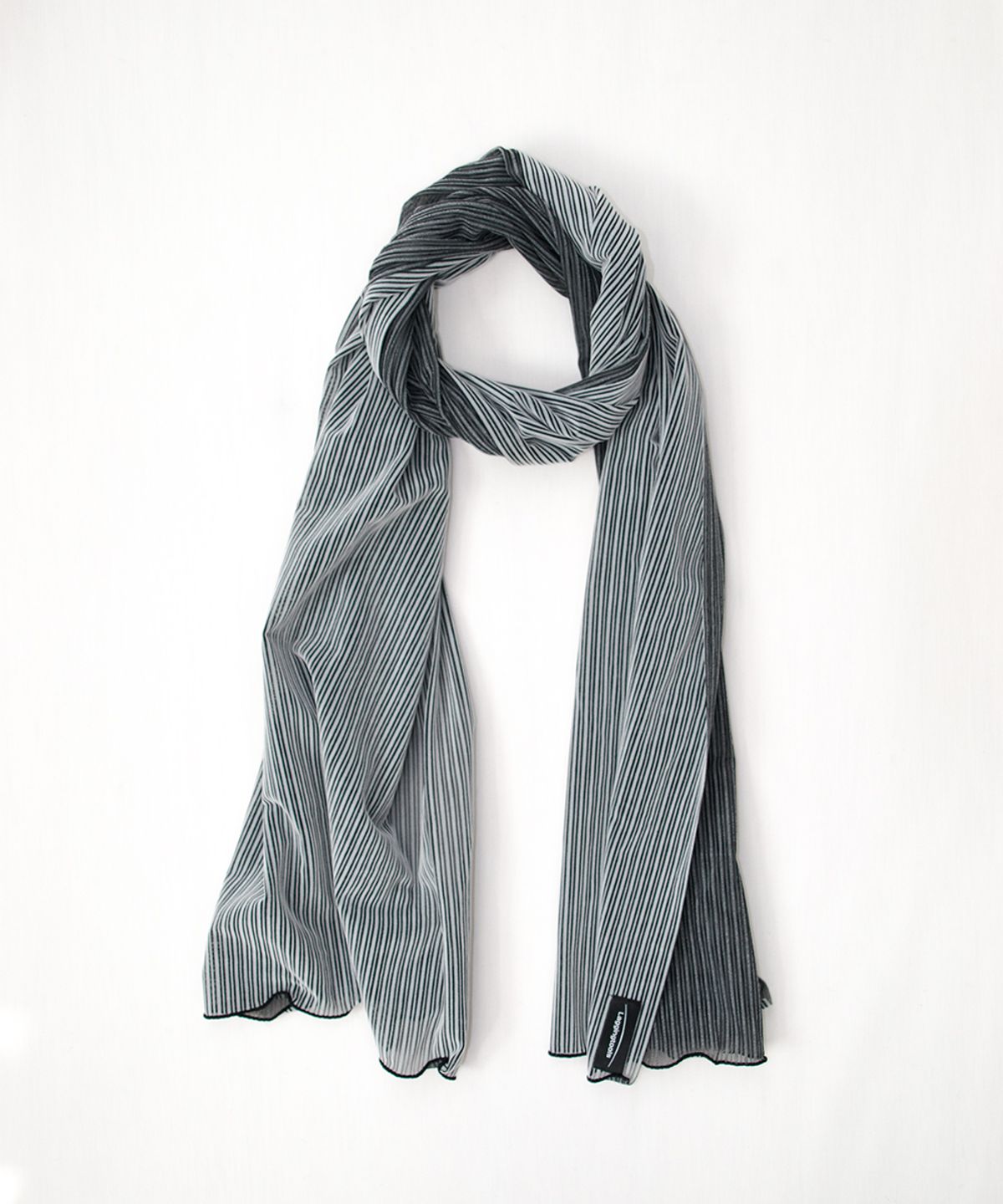 래깅툴즈(LAGGINGTOOLS) Open-Weave Stripe Scarf_____black (deadstock fabric)