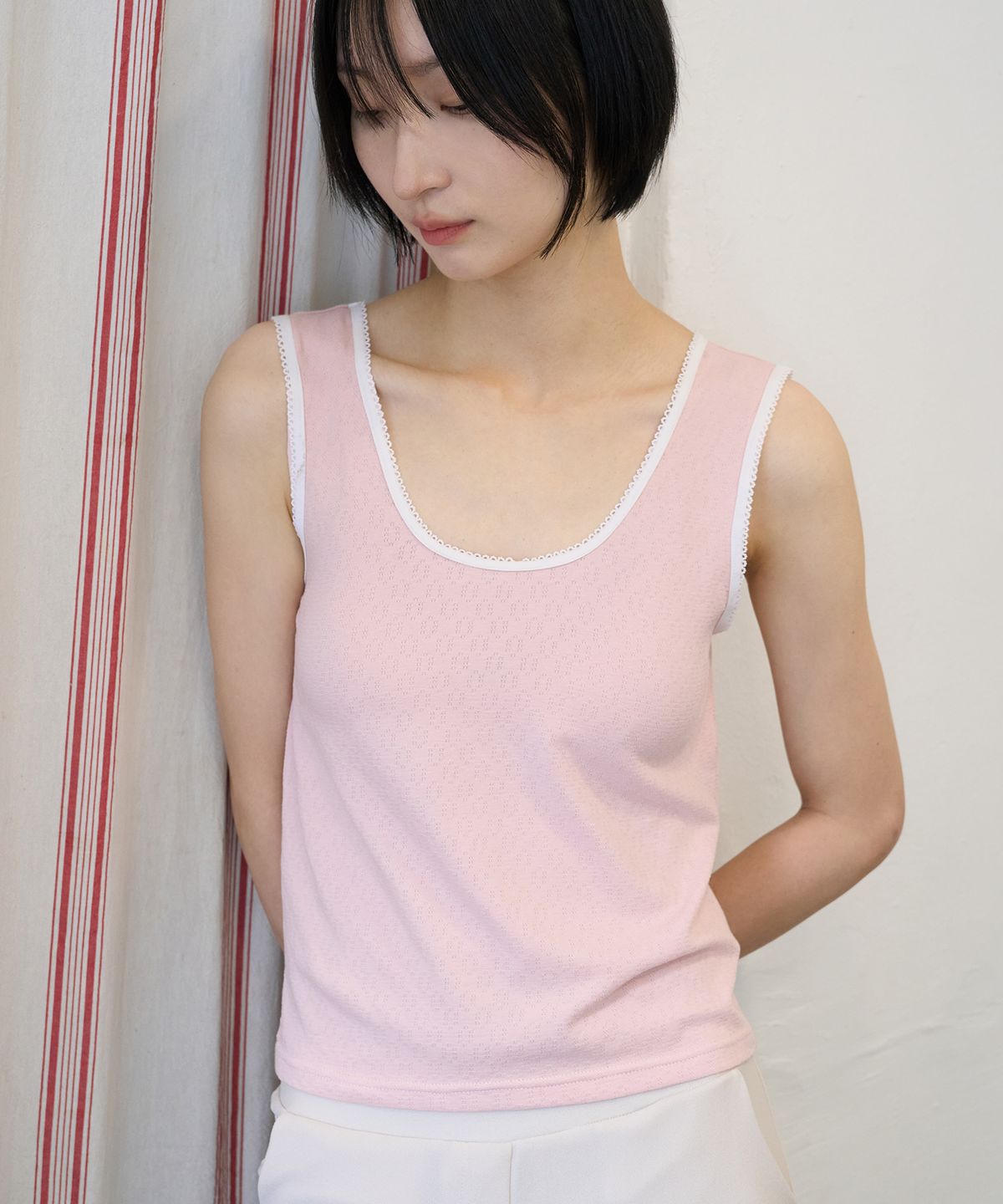 줄리아페페(JULIAPEPE) Lace Point Sleeveless Pink