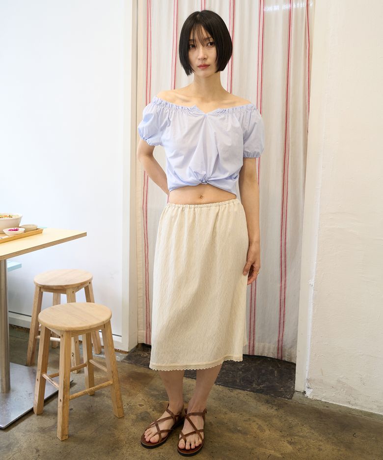 Lace Point Skirt Soft Butter