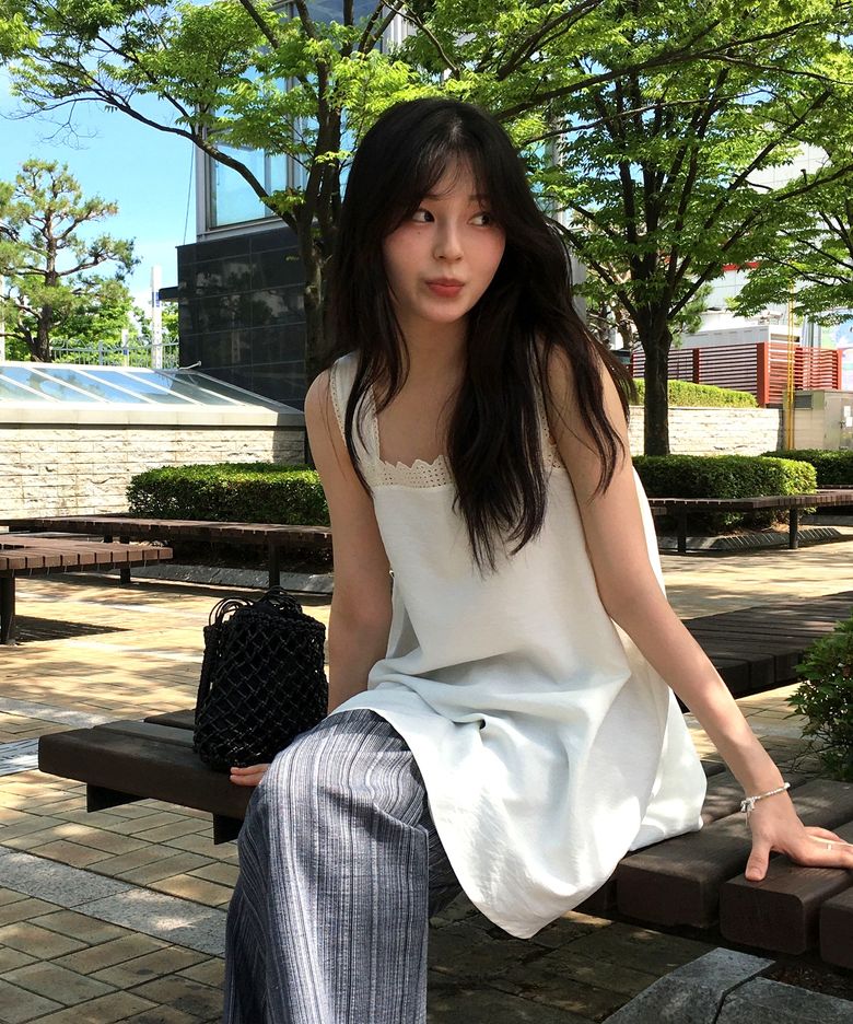 [양양,지똥 PICK] Lace Point One-piece Cream