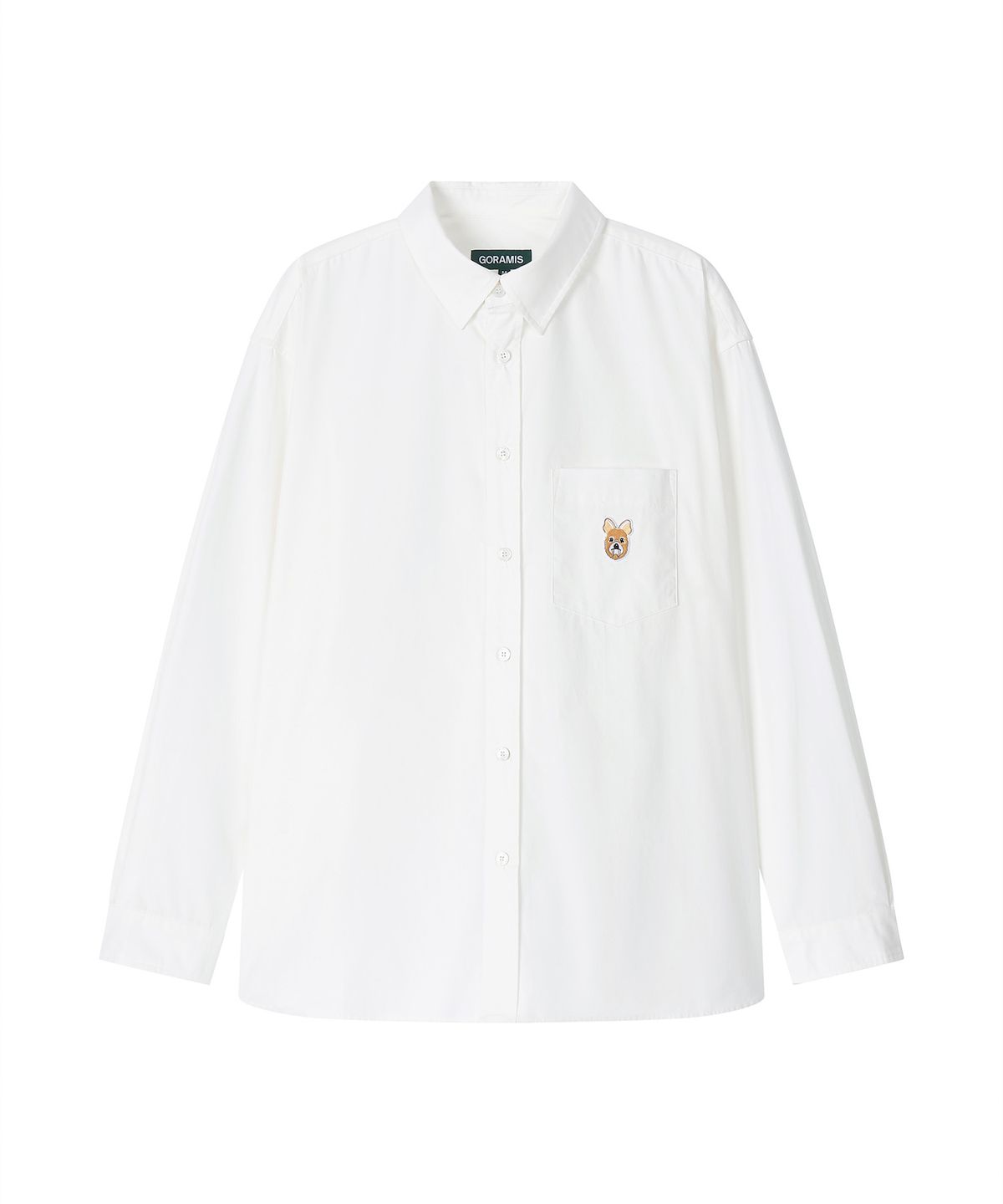 고라미스(GORAMIS) 고라니 페이스 고밀도 코튼 셔츠 [OFF WHITE]