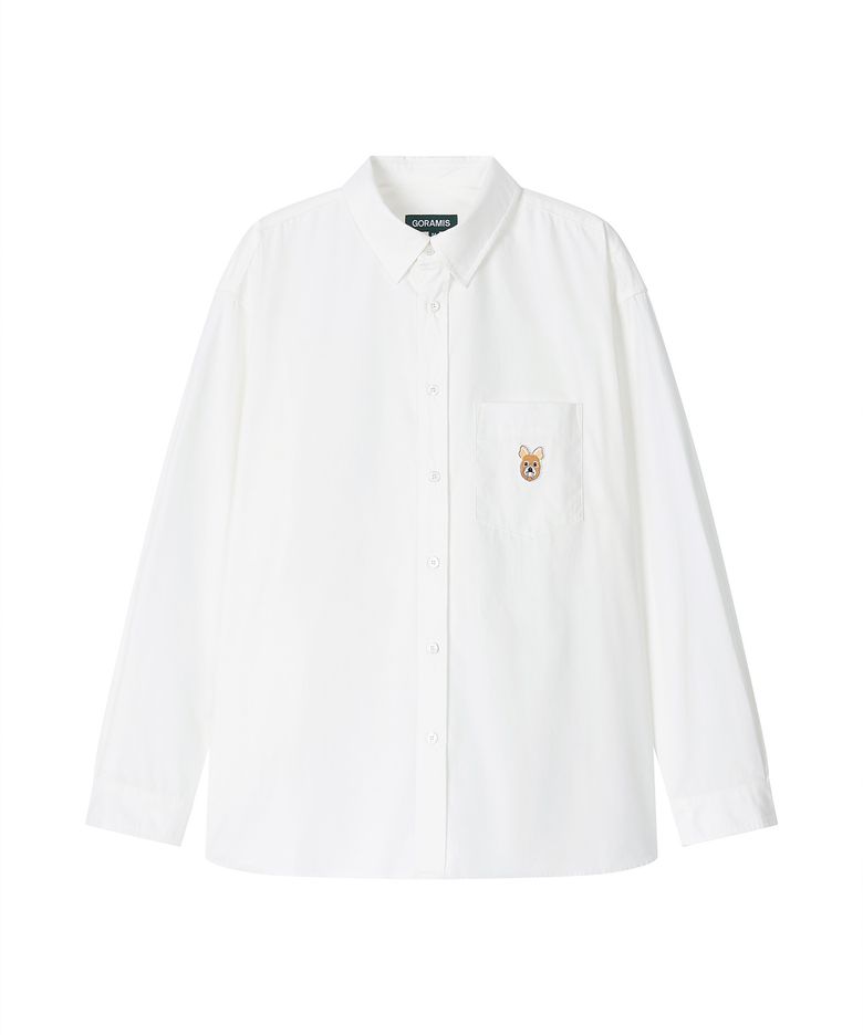 고라니 페이스 고밀도 코튼 셔츠 [OFF WHITE]