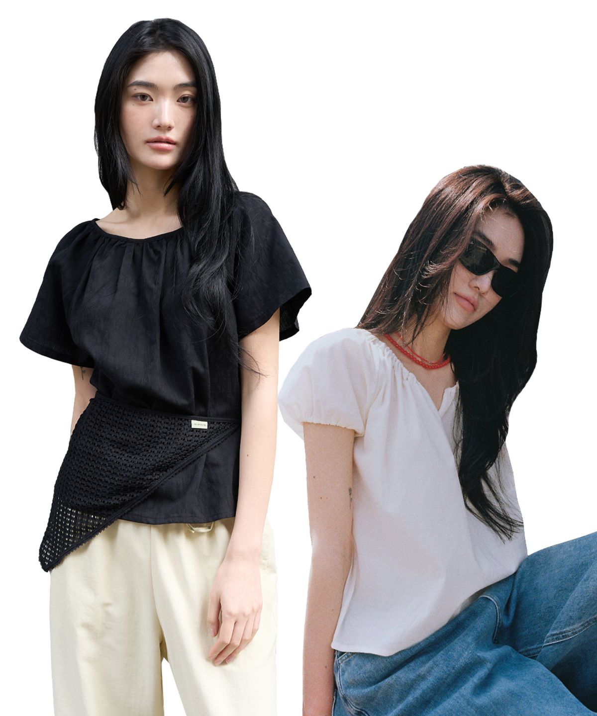 줄리아페페(JULIAPEPE) Amy & String Summer Blouse Set