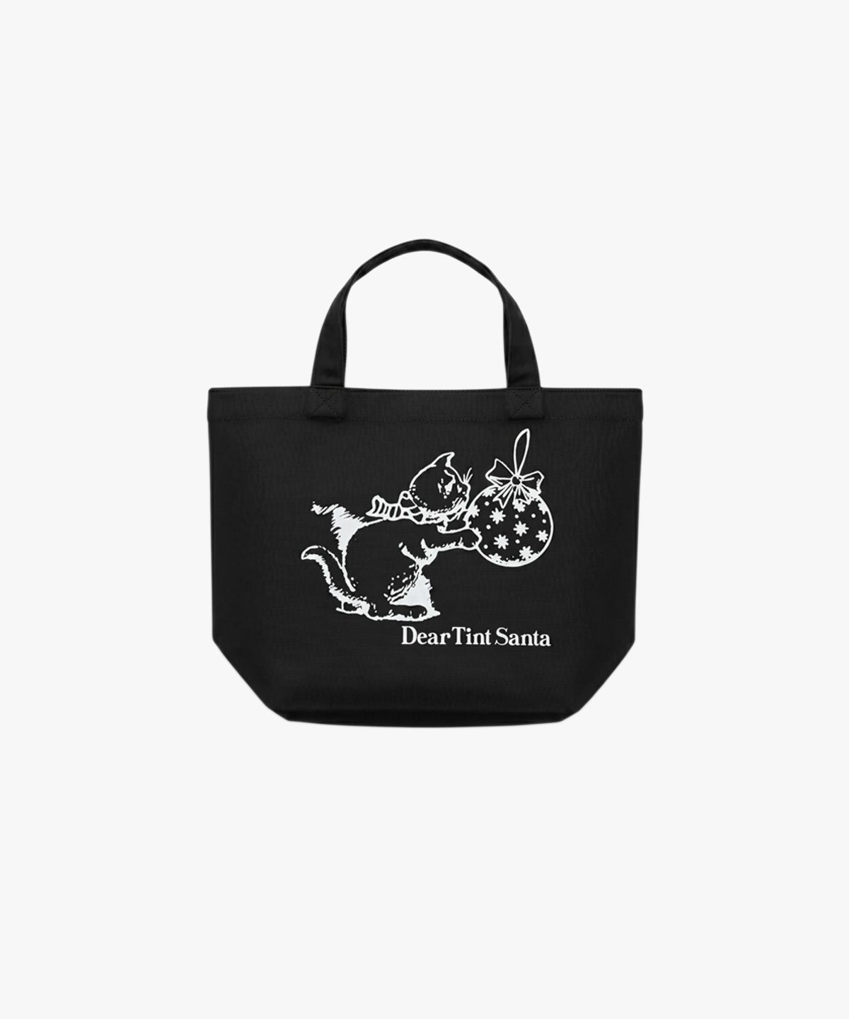 디어틴트산타(DEAR TINT SANTA) Holiday Cat Small Tote_black