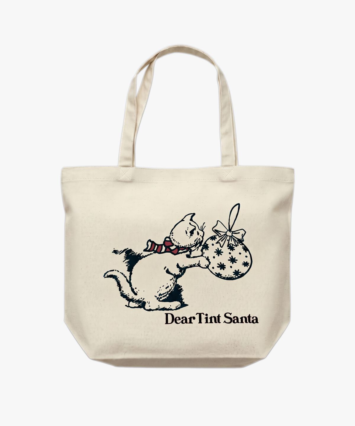 디어틴트산타(DEAR TINT SANTA) Holiday Cat Big Tote_beige